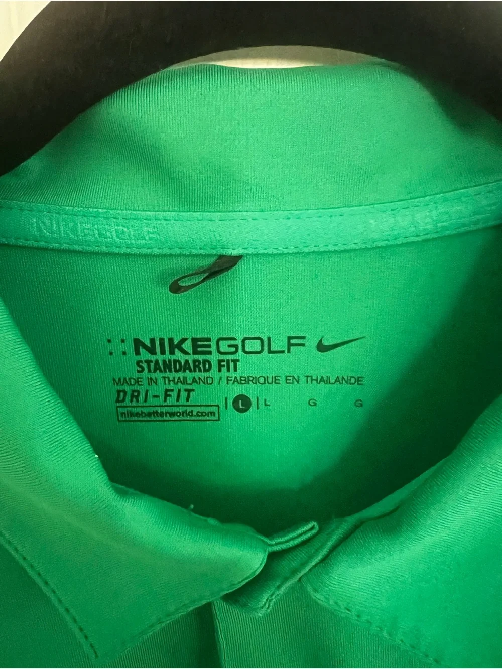 Nike Men’s Green & Navy Colorblock Polo